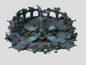 cincinnati - urban center decoration - destruction 3D 모델