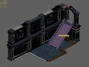 Синнар под землей - лестница - стены 3D Модель