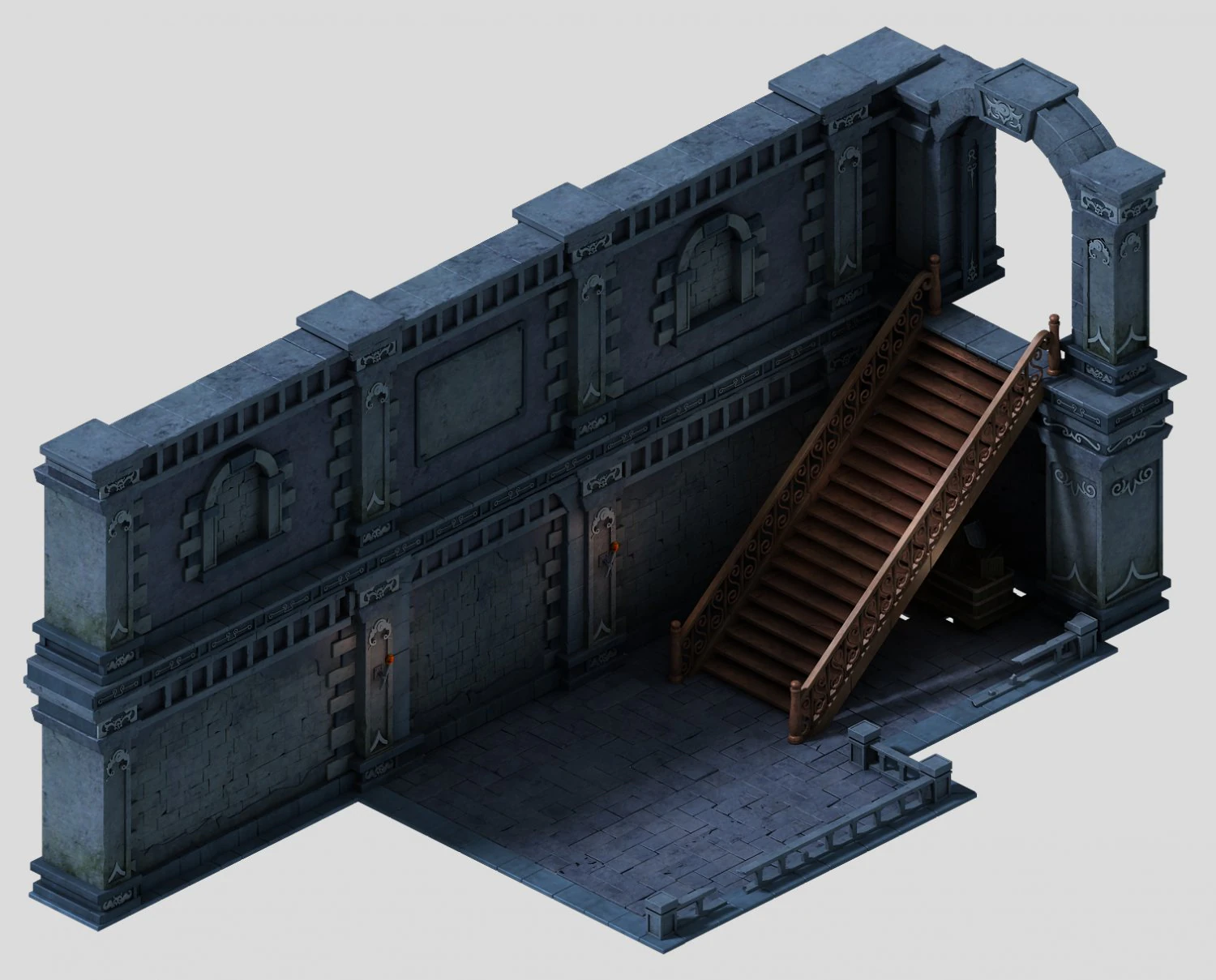 sinnar underground - wall -03 3D Model .c4d .max .obj .3ds .fbx .stl .blend 