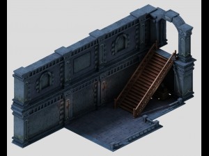 sinnar underground - wall -03 3D Model
