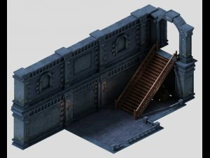 sinnar subterr&acirc;neo - parede -03 Modelo 3D