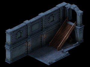 sinnar underground - wall -03 3D Модель