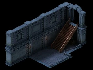 sinnar underground - wall -03 3D Model