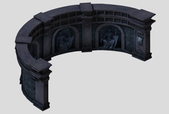 sinnar underground - wall -04 3D Model .c4d .max .obj .3ds .fbx .stl .blend 