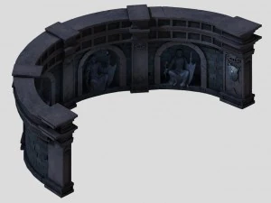 sinnar underground - wall -04 3D Model