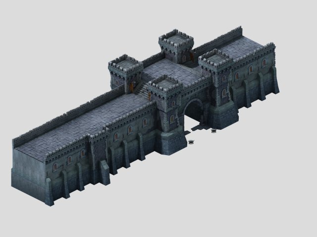sennard - hills - city gate 01 3D Model .c4d .max .obj .3ds .fbx .stl .blend 