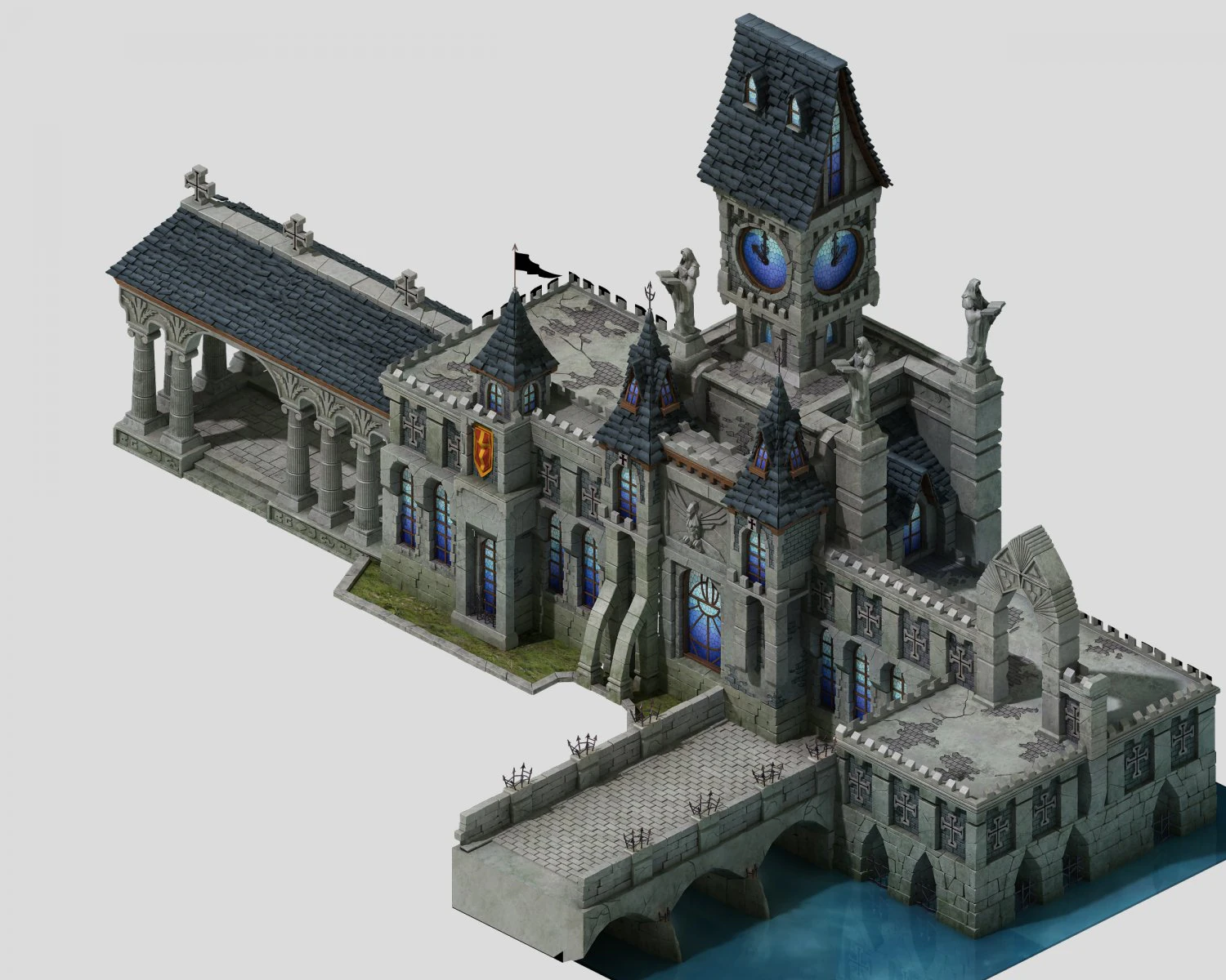 sennard-hill-building 04 3D Model .c4d .max .obj .3ds .fbx .stl .blend 