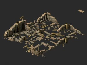 senad tepeleri - bina kalıntısı 1 3D Model