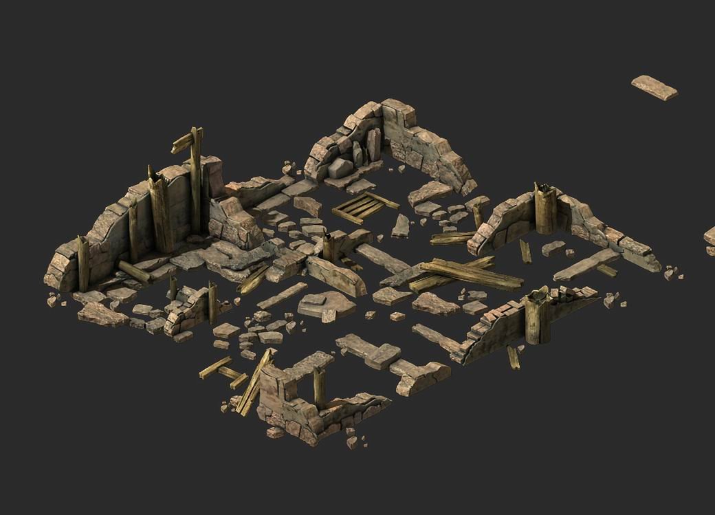 Senad Hills Building Ruin 1 3d Model In Buildings 3dexport