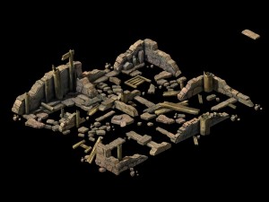 senad hills - building ruin 1 3D 모델