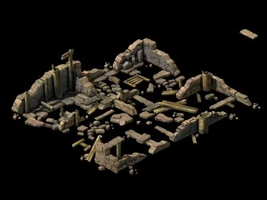 senad hills - building ruin 1 3D Model
