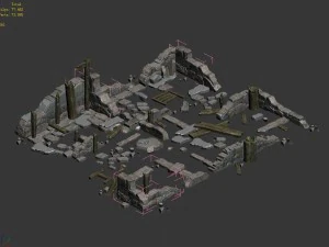 senad hills - building ruin 1 3D Model