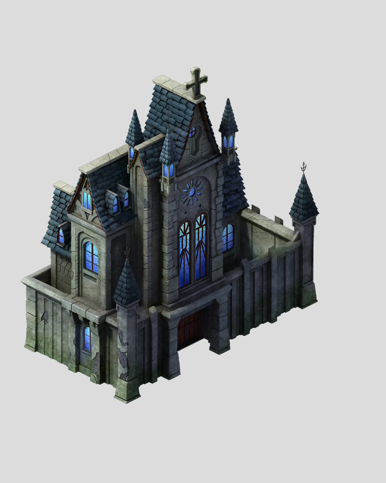 sennard hills - church building 01 3D Model .c4d .max .obj .3ds .fbx .stl .blend 