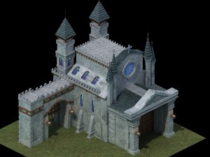 sennard hills - church building 02 3D 모델