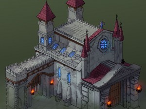sennard hills - church building 02 3D 모델