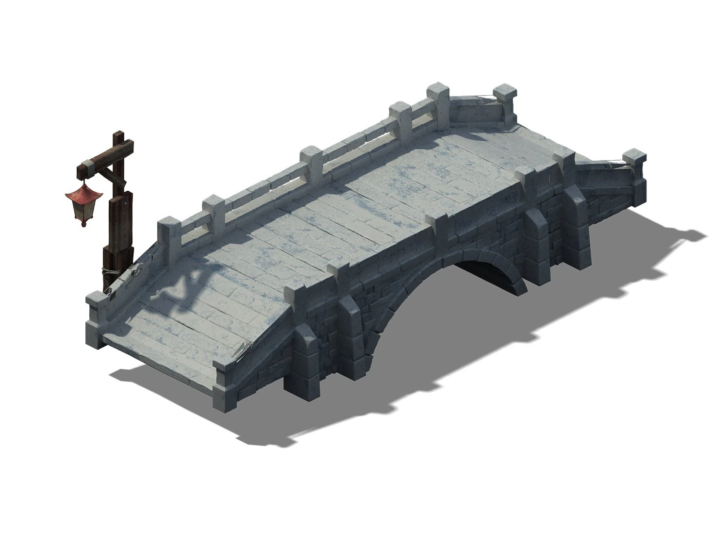 sennard hills - stone bridge 02 3D Model .c4d .max .obj .3ds .fbx .stl .blend 