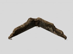 sennard - stone wall - damaged 3D 模型