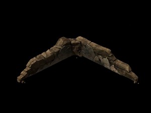 sennard - stone wall - damaged 3D-Modell