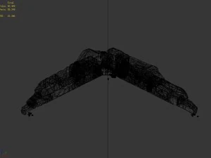 sennard - stone wall - damaged 3D Model