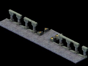 column wall art Modèle 3D
