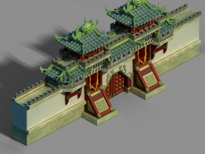gang building - city gate Modèle 3D