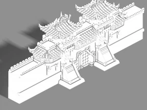 gang building - city gate 3D Model