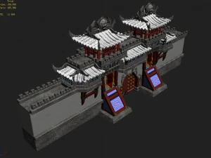gang building - city gate 3D Model