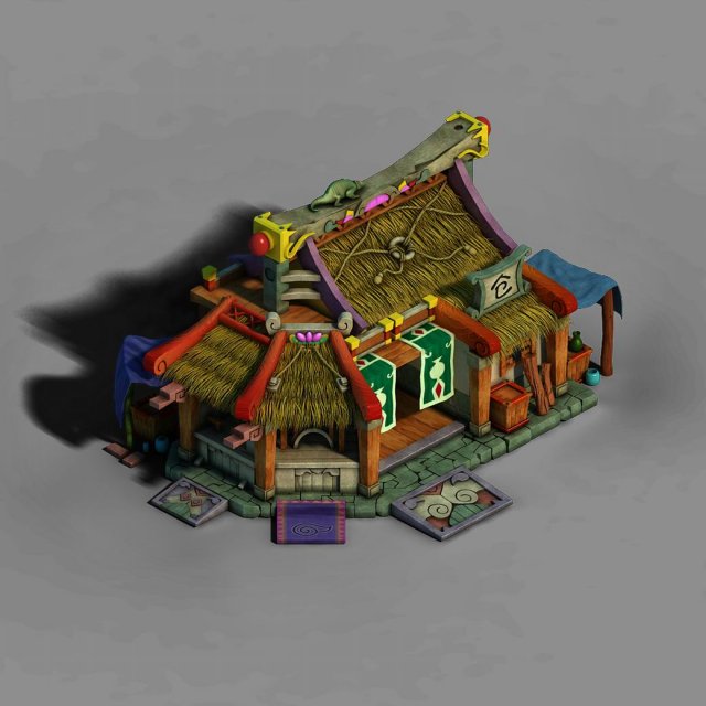 gang building - primary warehouse 3D Model .c4d .max .obj .3ds .fbx .stl .blend 