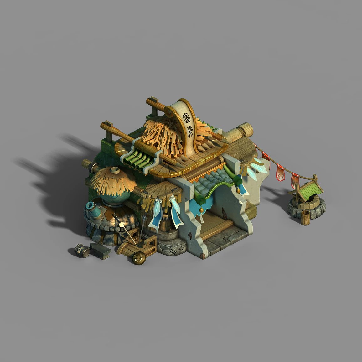 gang construction - primary quartermaster library 3D Model .c4d .max .obj .3ds .fbx .stl .blend