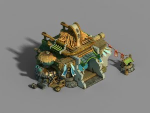 &ccedil;ete inşaatı - birincil malzeme sorumlusu k&uuml;t&uuml;phanesi 3D Model