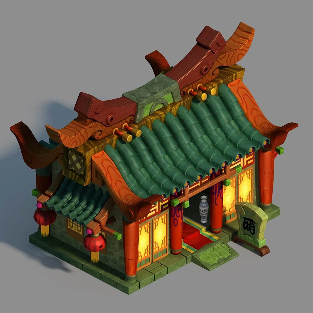 gang building - primary room 3D Model .c4d .max .obj .3ds .fbx .stl .blend 