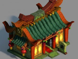 bendegebouw - primaire kamer 3D Model