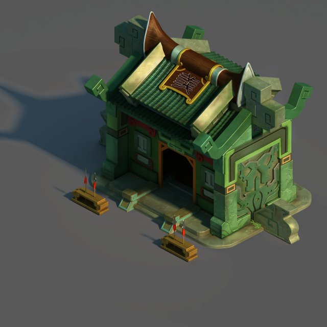 gang building - junior loyalty hall 3Dモデル .c4d .max .obj .3ds .fbx .stl .blend 