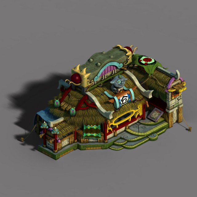 gang building - advanced warehouse 3D Модель .c4d .max .obj .3ds .fbx .stl .blend