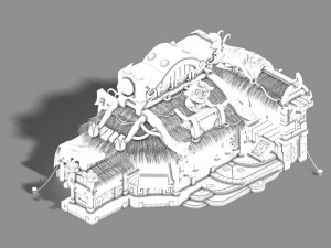 gang building - advanced warehouse 3D Модель