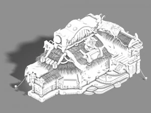 gang building - advanced warehouse 3D Model