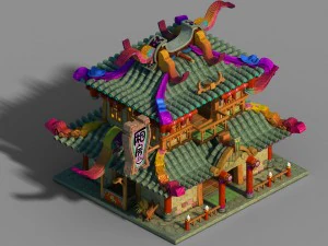 &ccedil;ete binası - superior oda 3D Model