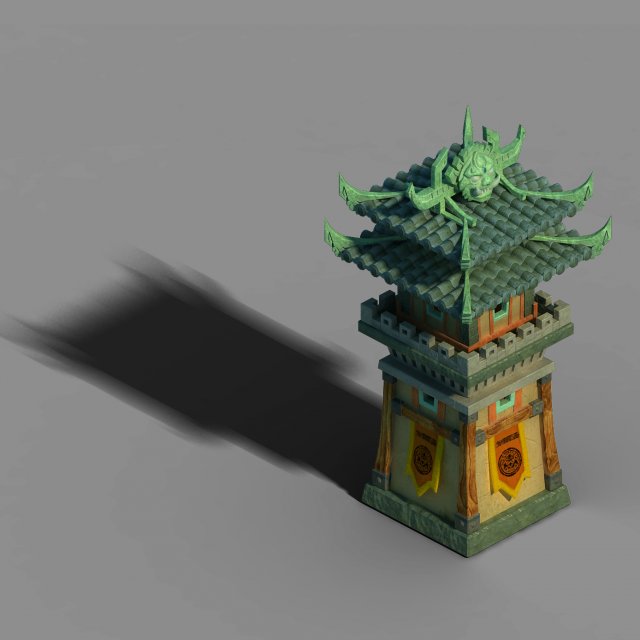 gang construction - arrow tower 3Dモデル .c4d .max .obj .3ds .fbx .stl .blend 