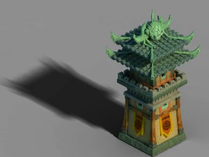 construcci&oacute;n de pandillas - torre de flechas Modelo 3D