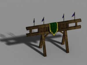 gang construction - wood shelf 3D मॉडल