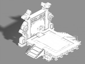 gang building - martial arts station 01 3D Model