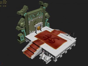 gang building - martial arts station 01 3D Model