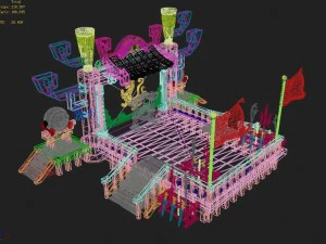 gang building - martial arts station 02 3D Model