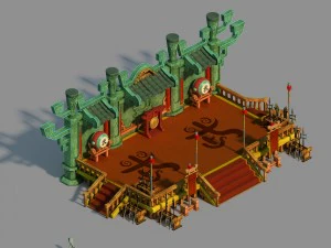 çete binası - dövüş sanatları istasyonu 03 3D Model