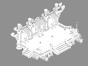 gang building - martial arts station 03 Modelo 3D