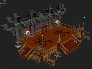 gang building - martial arts station 03 Modelo 3D