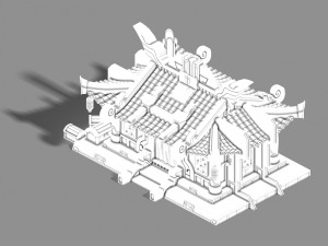 gang construction - intermediate vault 3D-Modell