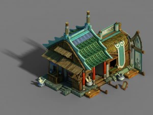 ギャングの建物 - 中等大学 3Dモデル