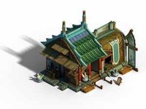 gang building - intermediate college 3D 모델