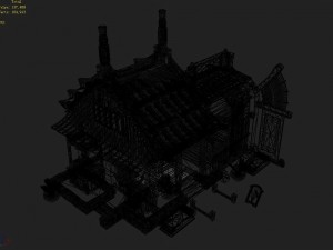 gang building - intermediate college 3D 모델